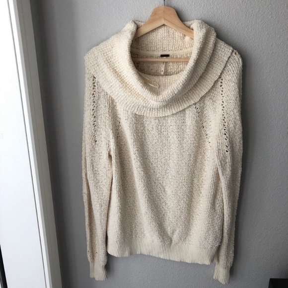 Free People By Your Side sweater in cream - Picture 3 of 5